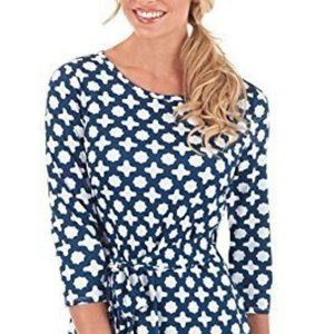 Mud Pie Courtney Navy Clover Dress, Small